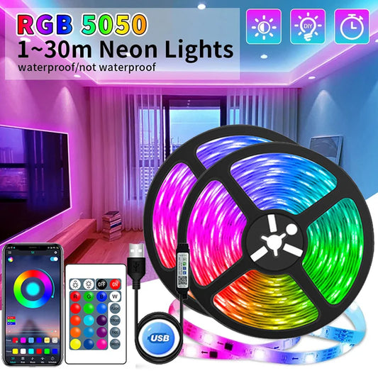 USB LED Strip Licht – Farbwechsel RGB 5050, Flexibler LED Streifen mit App-Steuerung für Raumdeko & TV-Hintergrundbeleuchtung