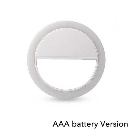 Tragbares LED Selfie Ringlicht – Clip-Lampe für Handy, TikTok & Livestreams – Batteriebetrieben (AAA)