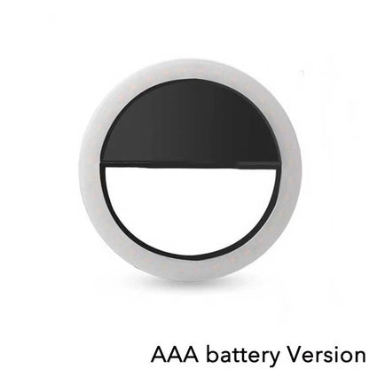 Tragbares LED Selfie Ringlicht – Clip-Lampe für Handy, TikTok & Livestreams – Batteriebetrieben (AAA)
